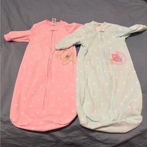 Little Me Pink and Mint Sleep Sacks